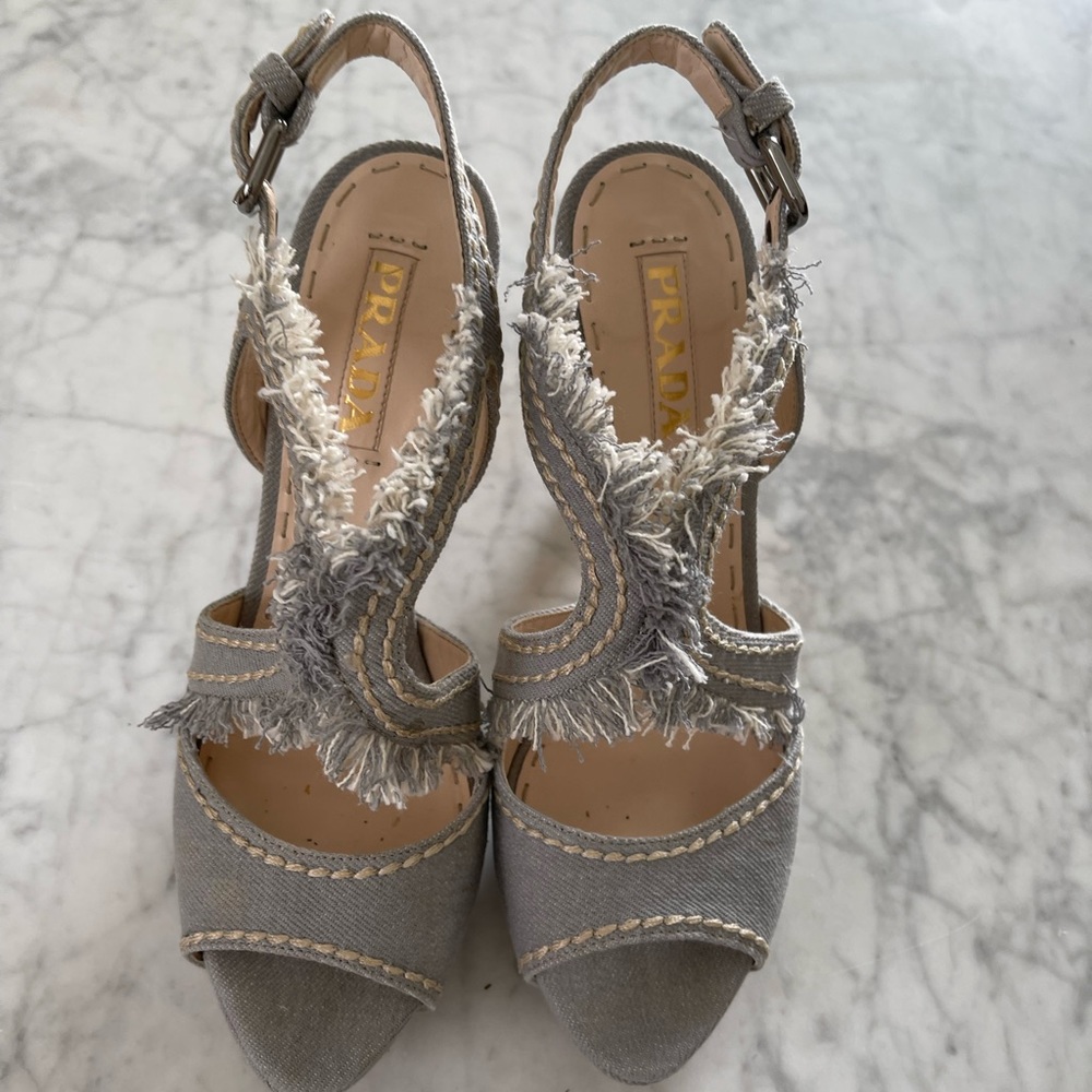 Very pretty Prada heels - have only worn a handful of times.  Very minor wear!